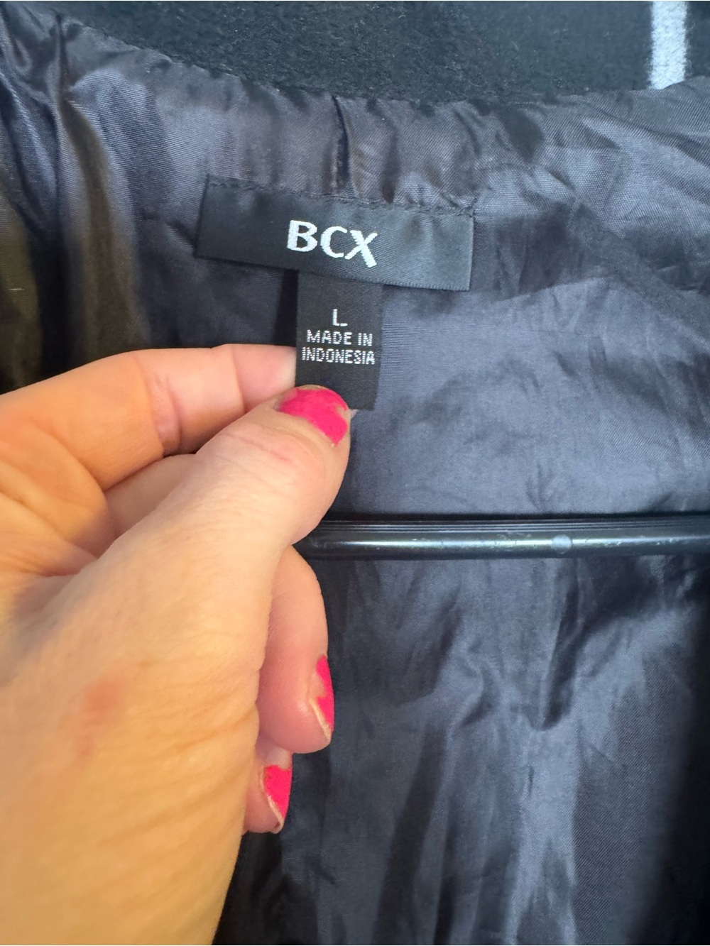 BCX Black and White Plaid Pea Coat - Picture 2 of 5